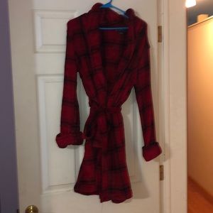 red plaid holiday robe!